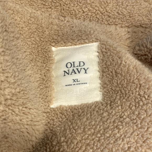 Old Navy Neutral Tan Penny Lane Faux Fur Lined Duster Full Length Coat - Picture 13 of 15